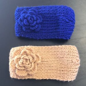 Beanie headbands with flowers